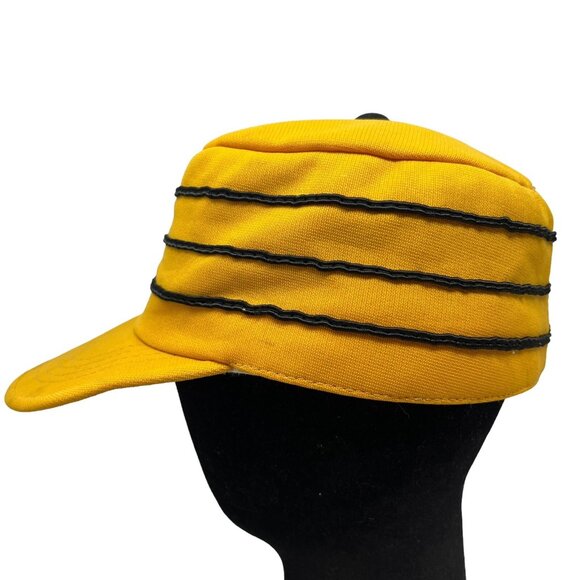 Pittsburgh Pirates Vintage Pillbox Hat Cap Fitted 7 1/8 Retro 70's 80's Gold MLB - Picture 3 of 11
